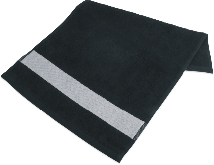 Handtuch mit Bordüre  50 x 100cm Schwarz
